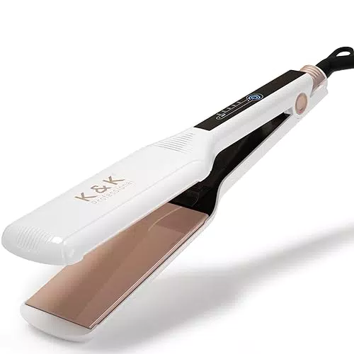 K&K Piastra Capelli Larga, Professionale 57mm Extra Larga Piastra per Capelli per Terapia Con Cheratina