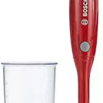 Klein Theo 9566 Frullatore ad Immersione Bosch, Rosso I Replica sicura per i Bambini con finte Lame rotanti e misurino I Dimensioni: 4 cm x 4 cm x 25 cm I Giocattoli per Bambini dai 3 Anni in su