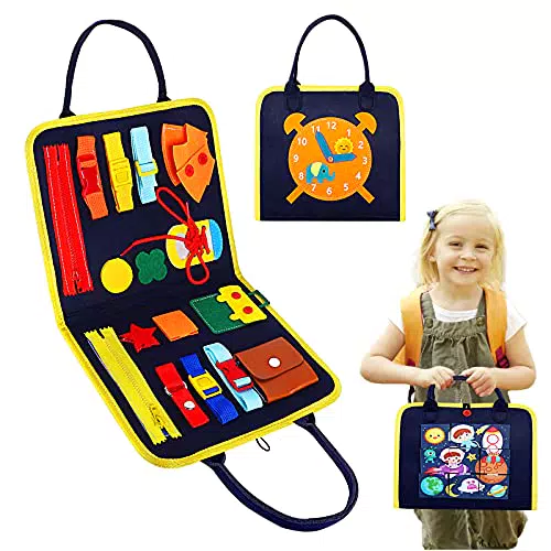 Kqpoinw Giocattoli Educativi Montessori Busy Board per Bambini