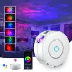 LED Lampada Proiettore Stelle, Smart Luce Notturna Bambini Adulti Galaxy Proiettore Lampada con Regolazione RGB/Controllo vocale/WiFi/Timer Compatibile Google Assistant - Plastica