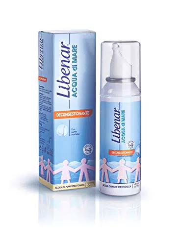 Libenar Spray Nasale Decongestionante con Acqua di Mare per Adulti