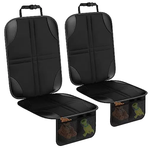 LIPJISL 2PCS Protettore Sedile Auto Bambini Coprisedile Auto per Seggiolino Bimbo Protezione per Seggiolini Auto Impermeabile Compatibile ISOFIX Facile da Pulire Coprisedili Seggiolino Auto Bambini