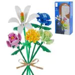 LIPJISL 361pcs Fiori Blocco di Costruzione Set Blocco di Fiori Artificiali Modello di Mattoncini Costruzione Kit Costruzione Fiori Artificiali per Moglie e Marito Regalo DIY Decorazioni Casa