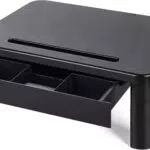 LORYERGO Supporto per Monitor con 3 Altezze Regolabili Carico Fino a 20KG per Monitor PC Laptop Stampante Monitor da Scrivania con Organizzatore Porta Oggetti - Plastica