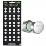 LR44 AG13 Batterie a Bottone 40 Pezzi, POWEROWL Pile a Bottone Alcalina 357/357A/L1154/A76/GPA76