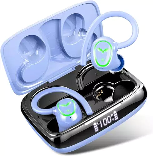 Lrecat Cuffie Bluetooth Sport, 48 Ore Auricolari Bluetooth Con Microfono HiFi Stereo