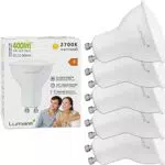 LUMARE, GU10 LED Spot 5W, Set di 5, No dimming, La lampada a risparmio energetico sostituisce 35W
