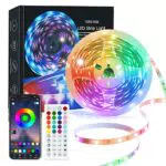 Lxyoug Strisce Led 5 Metri, Bluetooth RGB Smart Strisce LED 5M con 44 Tasti Telecomando