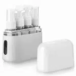 Madenia Bottiglie da Viaggio Set 50 ML Aereo Vuote Bottiglie di Viaggio Plastica 4 Pezzi Contenitori Liquidi Trasparenti da Viaggio per Cosmetici Shampoo Balsamo Crema Lozione