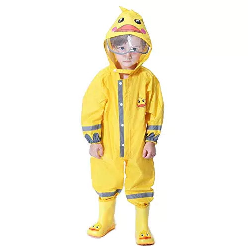 mama stadt Tuta Antipioggia per Bambini Completo Impermeabile Unisex Tuta Pioggia Bambino Bambina Giacca Antipioggia Riflettente Mantella Pioggia Impermeabile al 100%