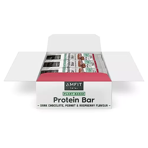 Marchio Amazon - Amfit Nutrition Barretta Proteine vegetale a A Basso Contenuto Di Zuccheri