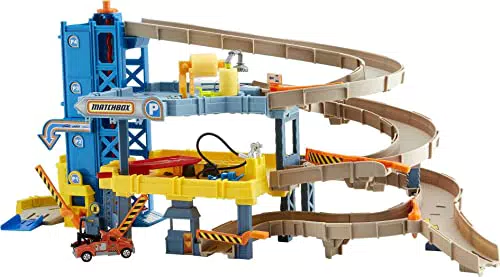 Matchbox Garage a 4 Livelli, Playset con Veicolo Incluso