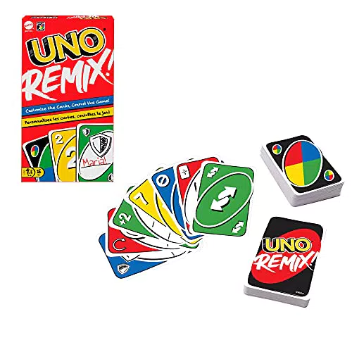 Mattel Games- UNO Versione REMIX, Personalizza le Carte e Vinci