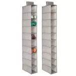 mDesign Portascarpe da appendere Set da 2 Perfetta scarpiera e organizer armadio Funzionale scaffale per scarpe