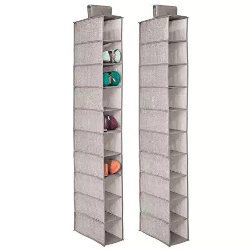 mDesign Portascarpe da appendere Set da 2 Perfetta scarpiera e organizer armadio Funzionale scaffale per scarpe