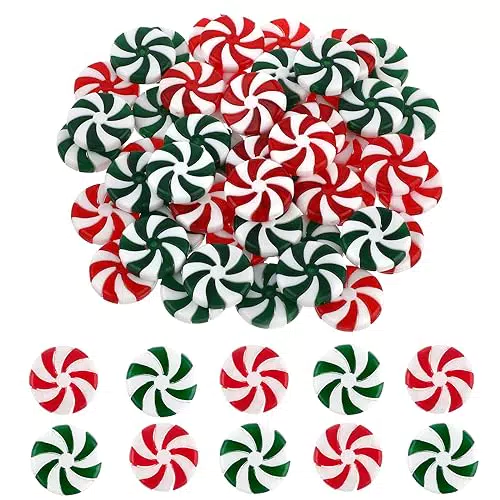 Molain 50 decorazioni per albero di Natale, decorazioni finte per albero di Natale