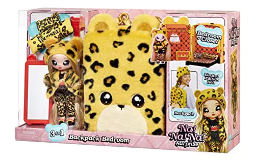 Na Na Na Surprise Playset 3-en-1 JENNEL Jaguar - Borsellino a Forma di Jaguar con Bambola di Stoffa in Edizione Limitata con Vestito Esclusivo e Altro - da Collezione - per Bambini dai 5 Anni in su