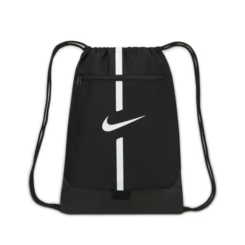 Nike Academy, Zainetto da Calcio Unisex-Adulto, Nero/Nero/Bianco
