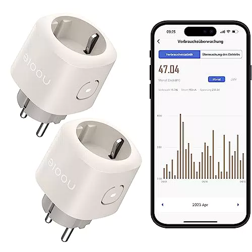Presa WiFi Nooie con misurazione della corrente, 2 pezzi