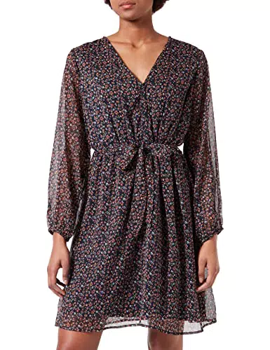 Only Onlcera 3/4 Short Dress Wvn Noos Vestito, Night Sky/AOP:Polly Ditsy
