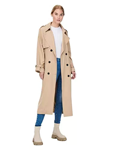 Only Trench coat Double breasted Trenchcoat Tannin m Tannin