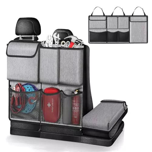 Organizer Bagagliaio Auto 9 Tasche Contenitori Portaoggetti per Sedile Posteriore