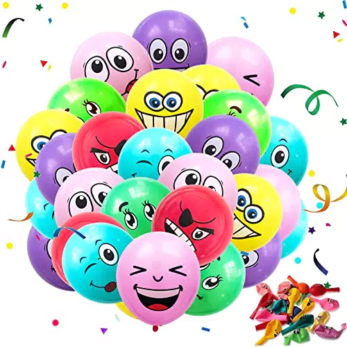 Palloncini Smiley, 60 pezzi serie Emotion palloncini in lattice