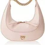 Pinko, BRIOCHE HOBO MINI VITELLO SHIN Donna, O81Q_CIPRIA-ANTIQUE GOLD