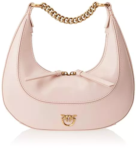 Pinko, BRIOCHE HOBO MINI VITELLO SHIN Donna, O81Q_CIPRIA-ANTIQUE GOLD