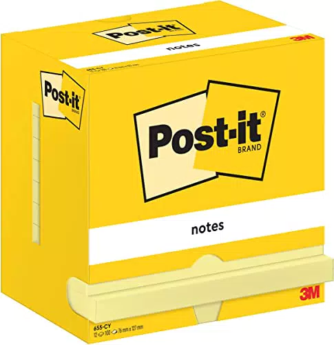Post-it Foglietti Canary Yellow, Confezione da 12 blocchetti
