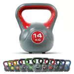 POWRX Kettlebell 14 kg - Ideale per Esercizi di »Functional Fitness« - Base con Gommini Antiscivolo + PDF Workout