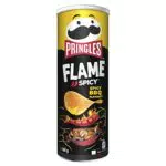 Pringles Flame Spicy BBQ, Snack Salato al gusto di Salsa Barbecue Piccante|Vegetariano| confezione singola da 160g
