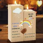 PRSTENLY Regalo Per Donna, Portacandele in Legno Regali Per Lui