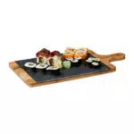 relaxdays 1, 8 x 45 x 22, 5 cm, Tagliere da Portata