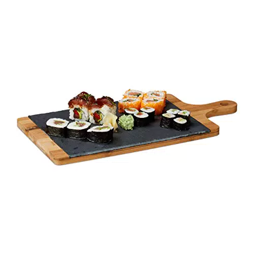 relaxdays 1, 8 x 45 x 22, 5 cm, Tagliere da Portata