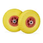 Relaxdays 2X Ruote per Carrello, Pneumatici in Gomma Antipanne 4.1/3.5-4 ASSE 16mm Fino a 150 kg