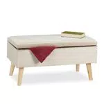 Relaxdays Panca Contenitore, 40x41x80 cm, 40L, Seduta Imbottita