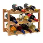 Relaxdays Portabottiglie di Vino, Cantinetta in Legno di Noce