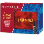 Rimmel London Kit Regalo Donna Love Message, Pochette Small Red con Mascara Nero Extra Super Lash 3D Allungante e Volumizzante e Matita Occhi Soft Kajal Kohl
