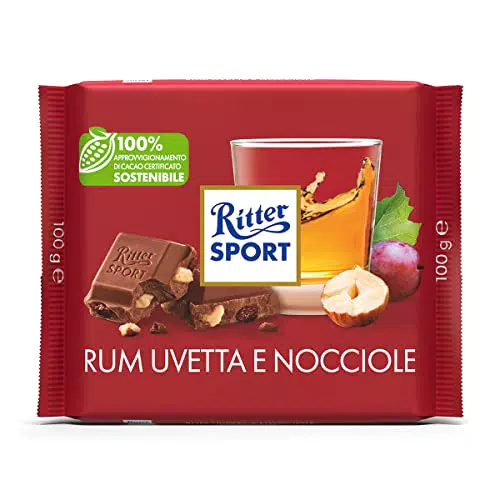 Ritter Tavoletta Di Cioccolato Variety Rum/Uvetta/Nocciole