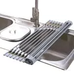 ROCATT Scolapiatti da Appoggio Inox Rivestito in Silicone