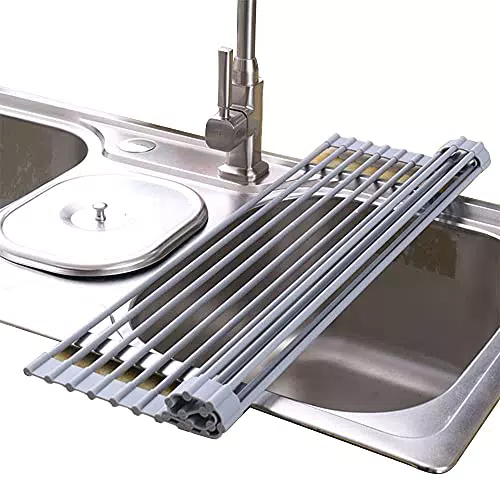 ROCATT Scolapiatti da Appoggio Inox Rivestito in Silicone