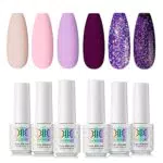 RSTYLE Smalto Semipermanente, Smalti Semipermanenti per Unghie da UV LED Gel Nail Polish Professionali Soak Off Set 6 Colori 5ML