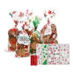 Sacchetti Caramelle Natale ZHSIHAI 120PCS Natalizie Biscotto Caramella Borsa Natale Bustine Regalo Sacchetti Regalo Caramelle Sacchetti Confezione Christmas Sweet Bags Capodanno Sacchetti Regalo