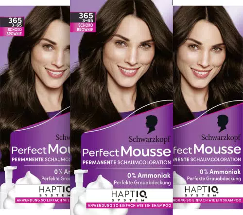 Schwarzkopf Perfect Mousse colorazione permanente in schiuma 365/3-65 Cioccolato Brownie