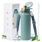 SEASEVEN Chillys Borraccia con cannuccia, 800 ml, in metallo con cannuccia
