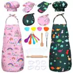 Set da cucina e da forno per bambini, 2 pezzi, grembiule