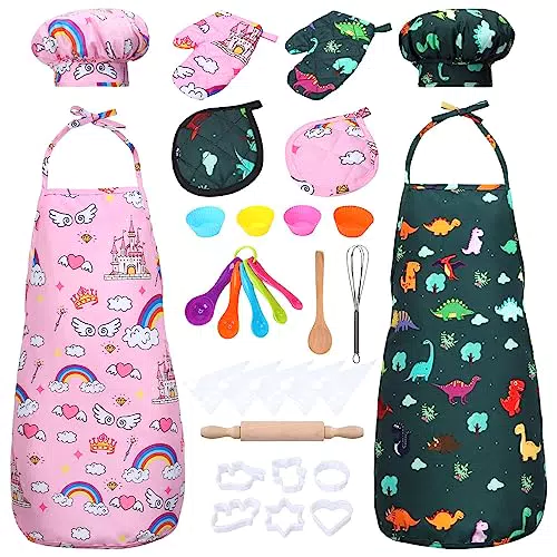 Set da cucina e da forno per bambini, 2 pezzi, grembiule