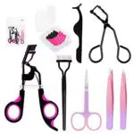 Set di Piegaciglia 8 in 1 per Piegaciglie Piegaciglia Professionale Piega Ciglia Donna Piega Ciglia Eyelash Curler Pettina Ciglia Curvo Pinzette per Extension per Ciglia Professionale per il Trucco