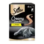 Sheba Creamy Snacks Pollo, Snack Cremosi per Gatti, 11 Confezioni da 4 Snack ciascuna